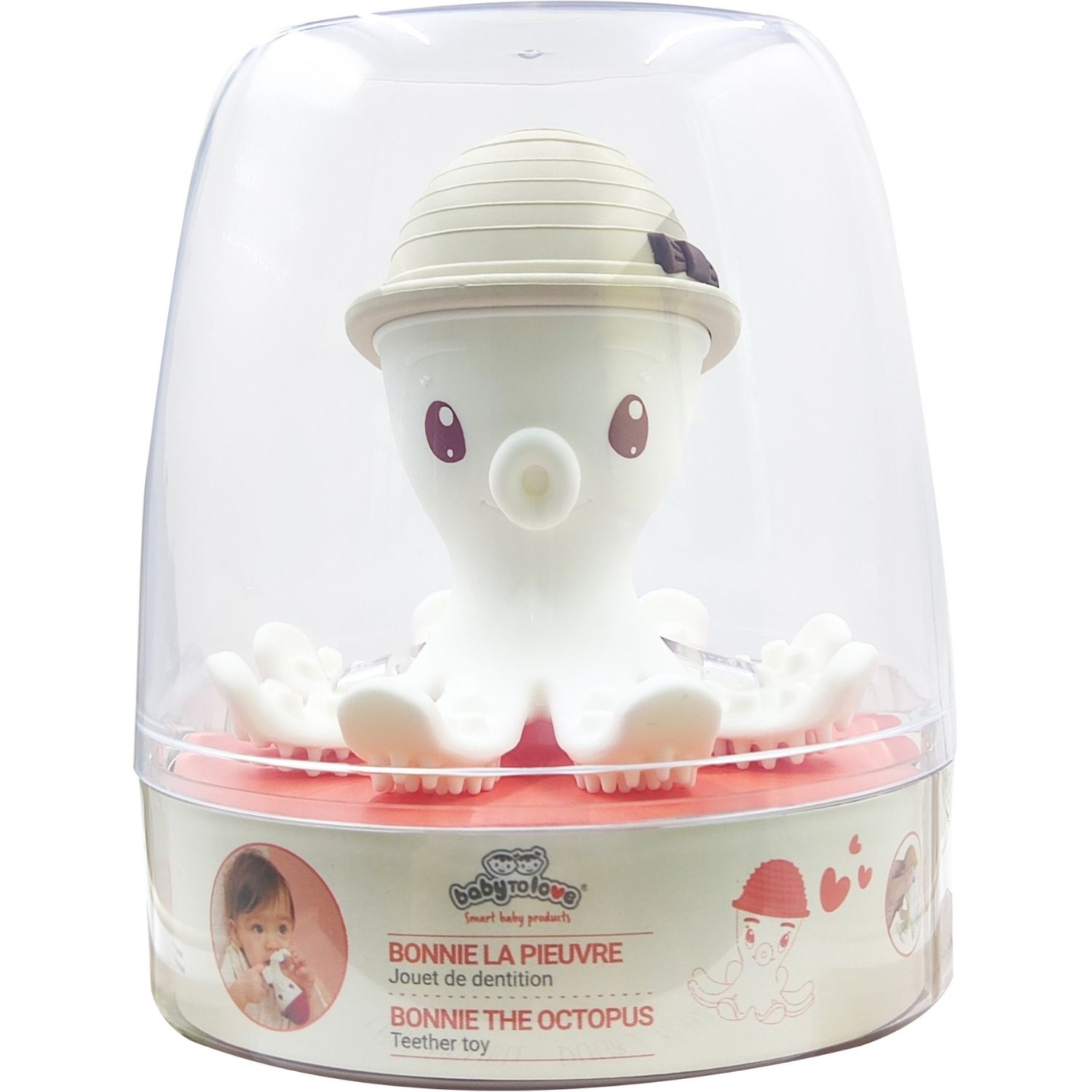 Bonnie la pieuvre de dentition Beige Taupe (Baby to Love) - Image 1