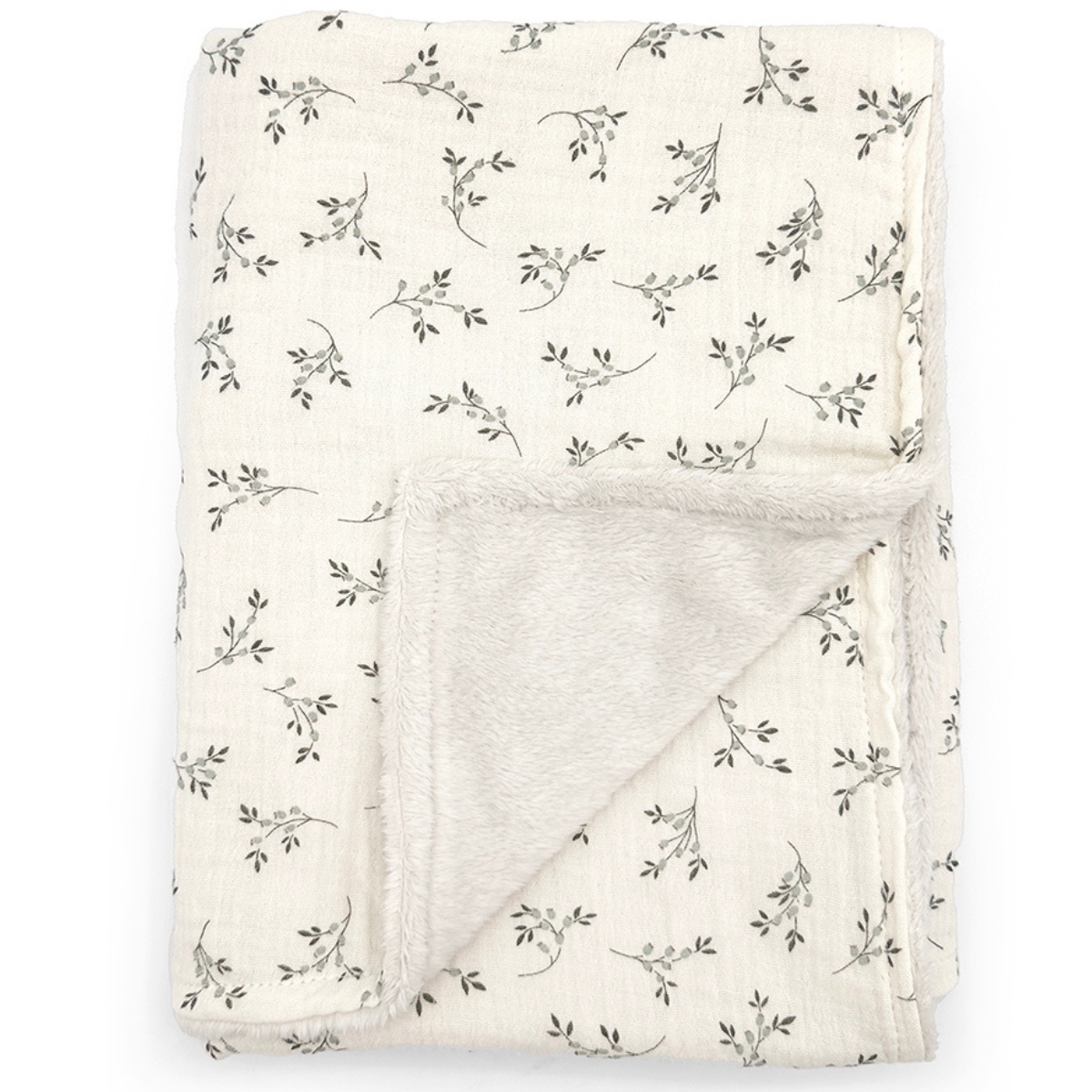 Babyshower - Couverture polaire Olive Bloom (110 x 80 cm)