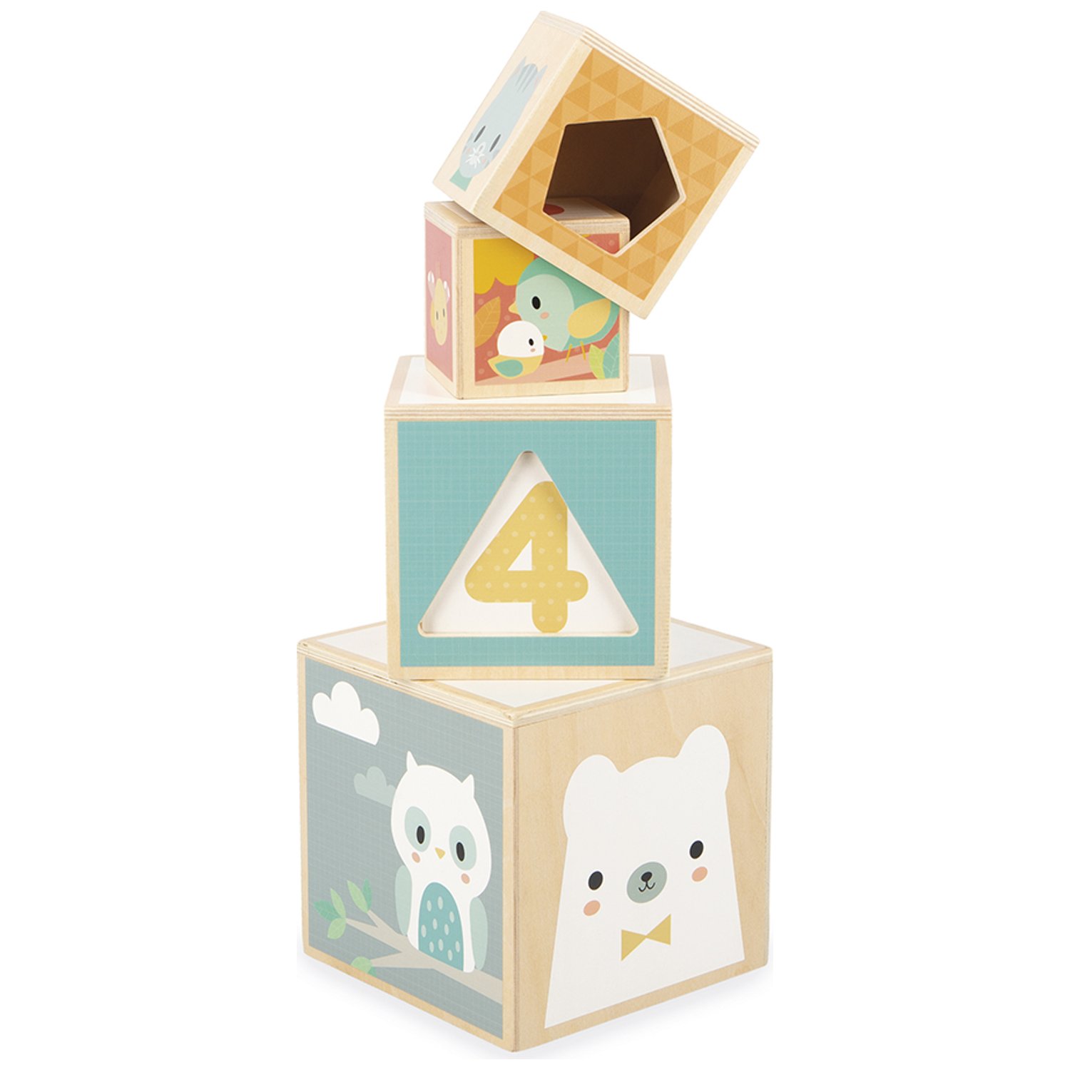 Cubes à empiler Pure (6 pièces) (Janod) - Image 2