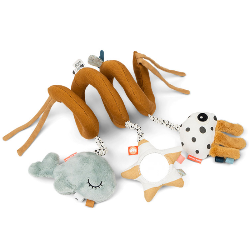 Done by deer - Spirale d'activités moutarde Sea friends