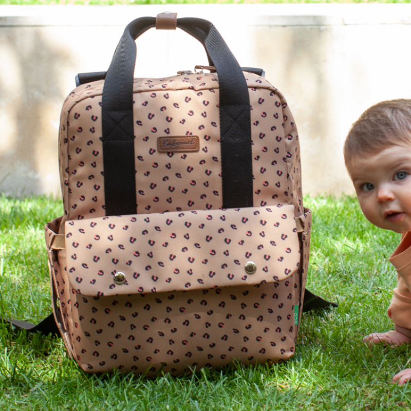 Sac à dos à langer Georgi Eco Leopard (Babymel) - Image 5