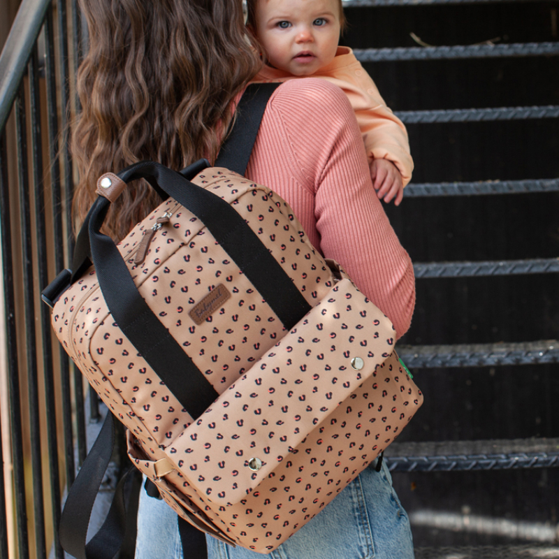 Sac à dos à langer Georgi Eco Leopard (Babymel) - Image 4