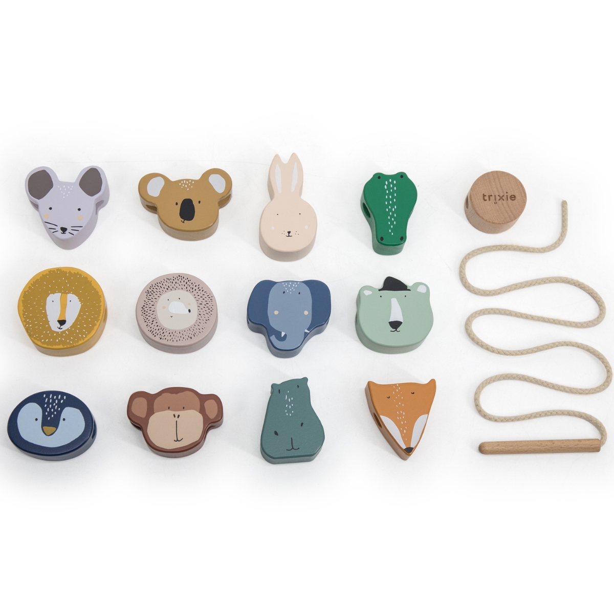 Perles en bois à enfiler All Animals (Trixie) - Image 2