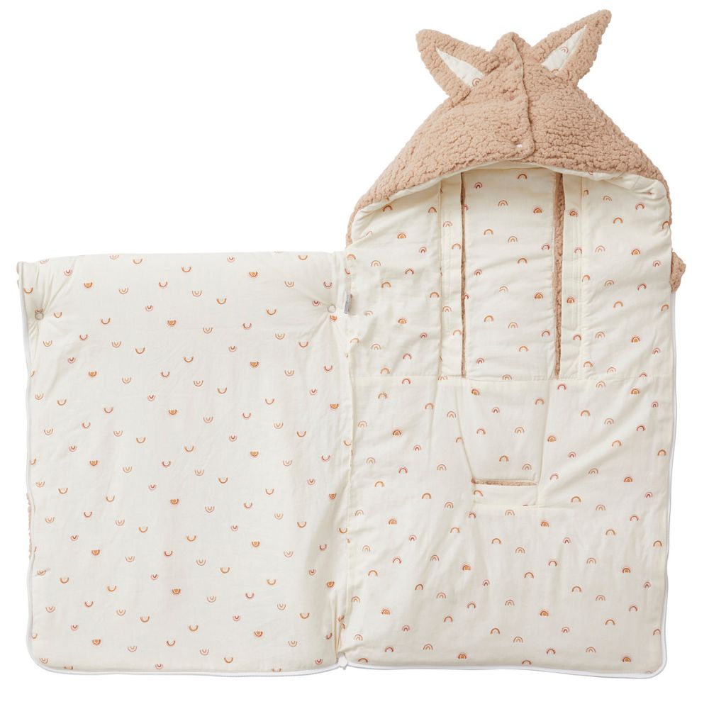 Nid d'ange en fourrure beige Arc-en-ciel (0-6 mois) (BB & Co) - Image 2
