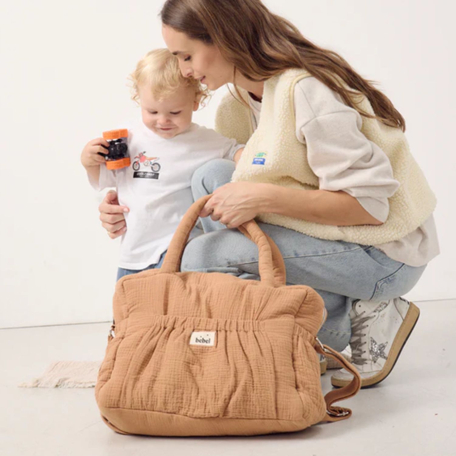 BEBEL - Sac à langer Comme un bonbon camel