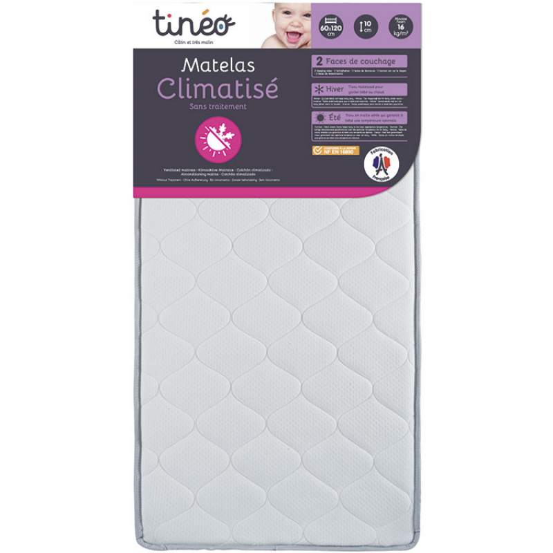 Matelas climatisé 2 faces (60 x 120 cm) (Tinéo) - Image 1