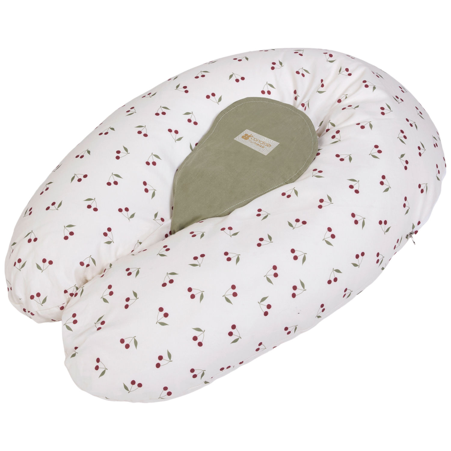 Candide - Coussin de grossesse Multirelax en coton cerises
