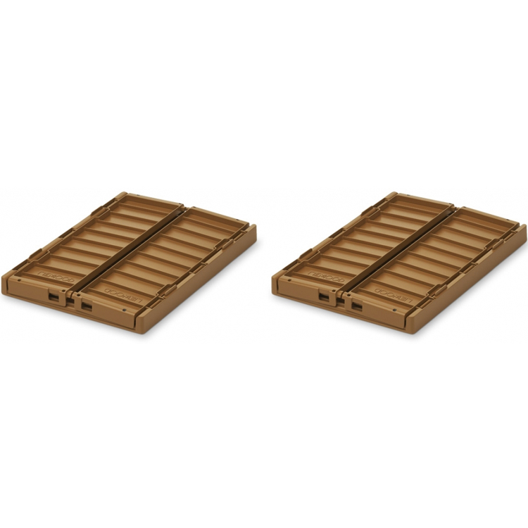 Lot de 2 petites caisses de rangement Weston S Golden caramel (Liewood) - Image 2
