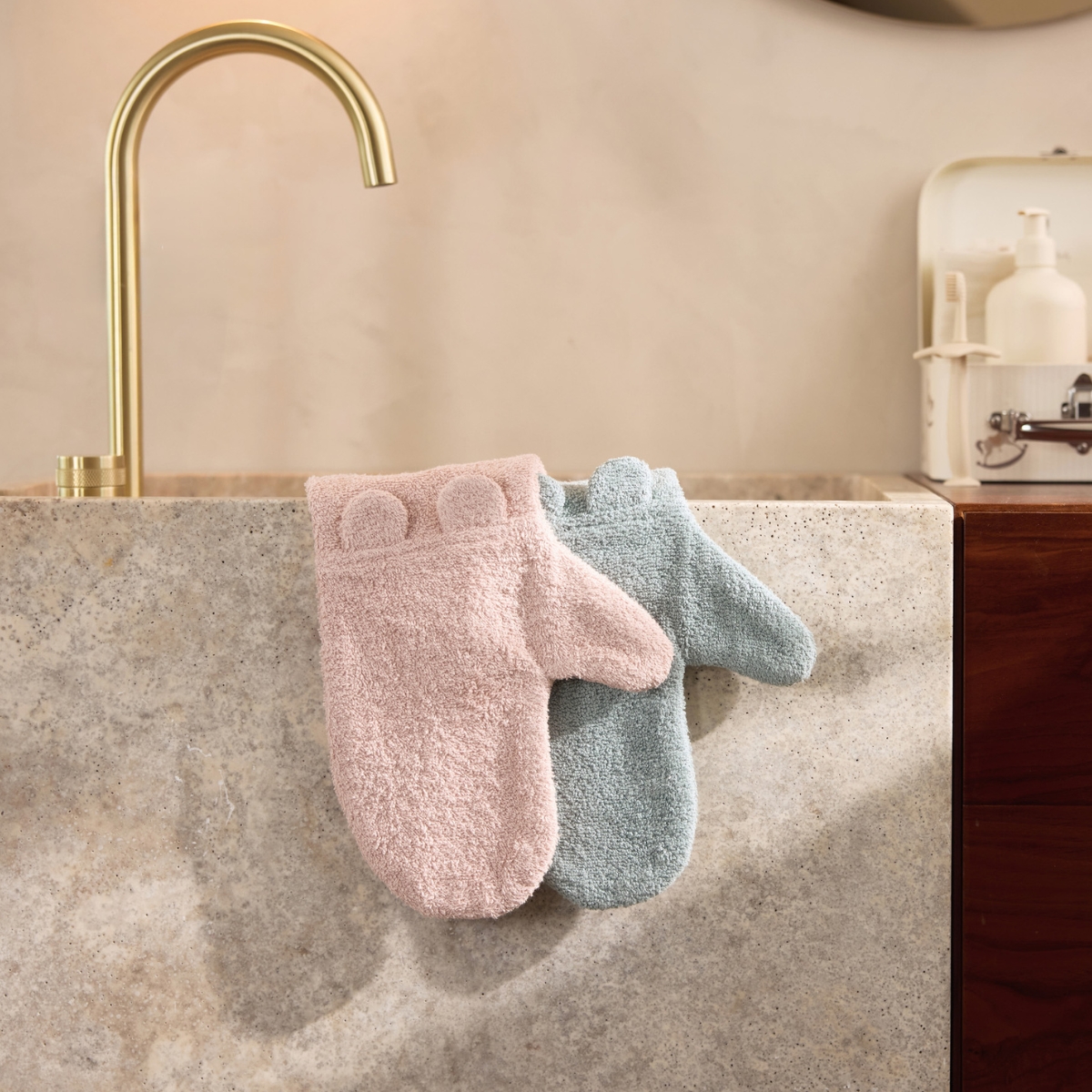 Gant de toilette en éponge Wild Rose (Jollein) - Image 3