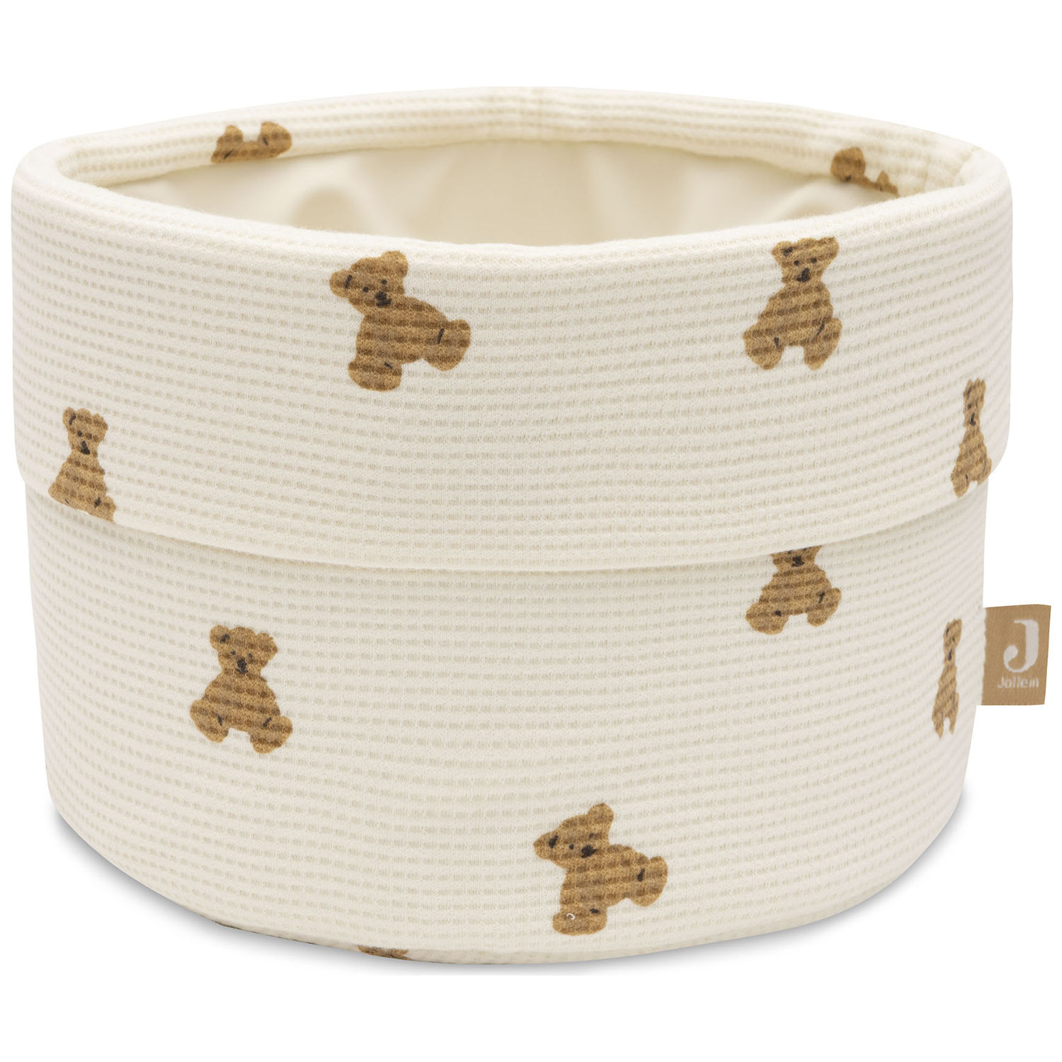 Jollein - Panier de rangement Little Waffle Mini Teddy Bear (14 x 18 cm)