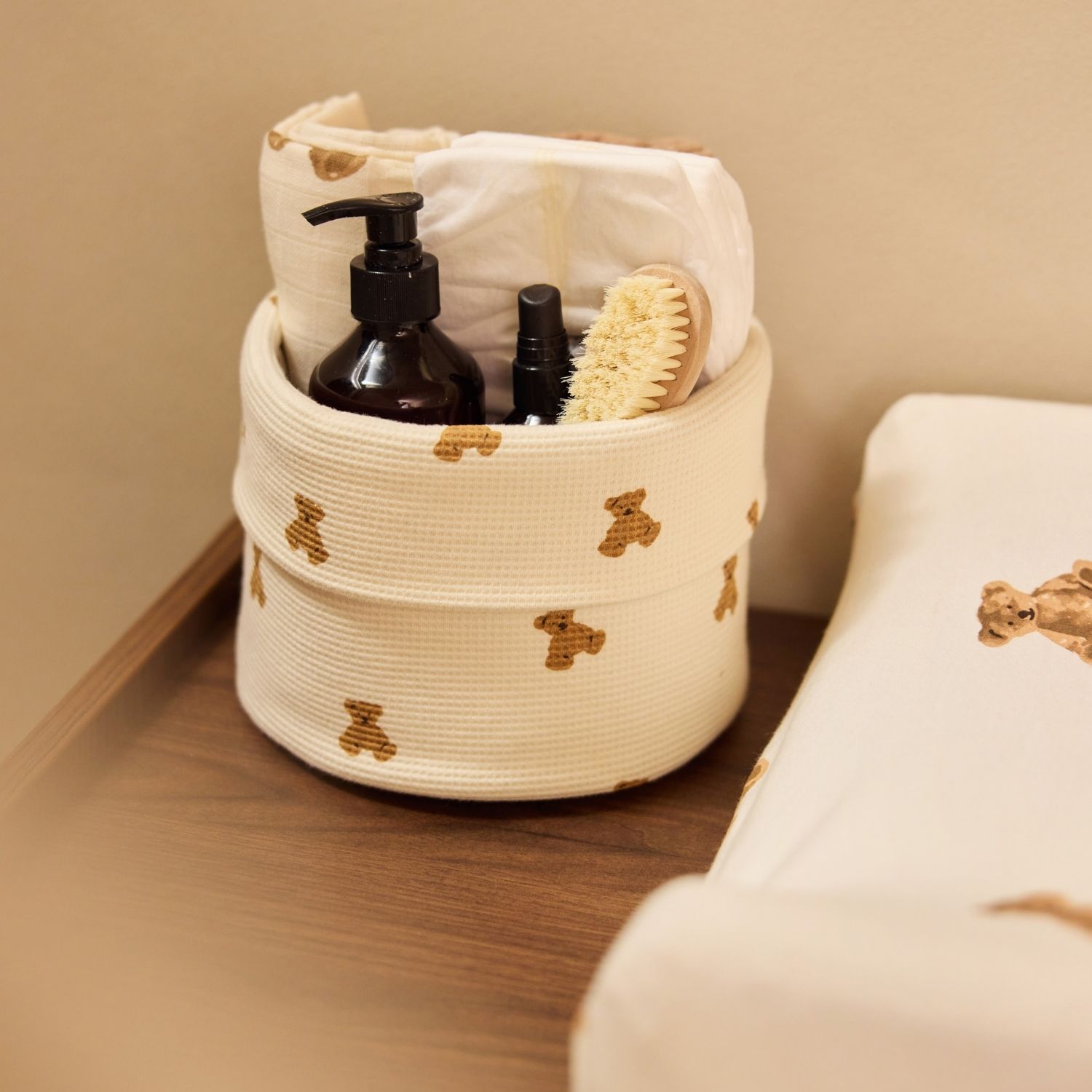 Panier de rangement Little Waffle Mini Teddy Bear (14 x 18 cm) (Jollein) - Image 1