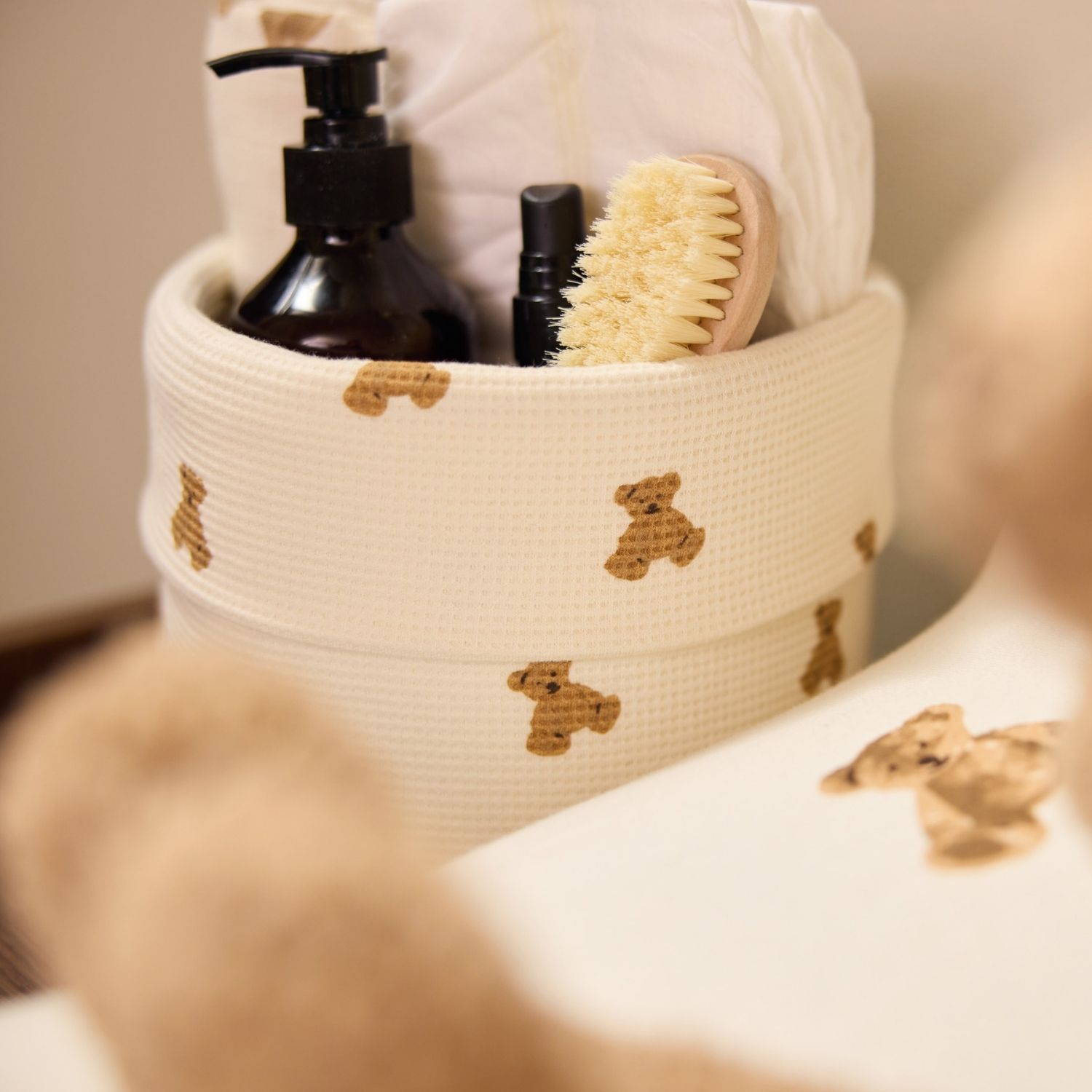 Panier de rangement Little Waffle Mini Teddy Bear (14 x 18 cm) (Jollein) - Image 3