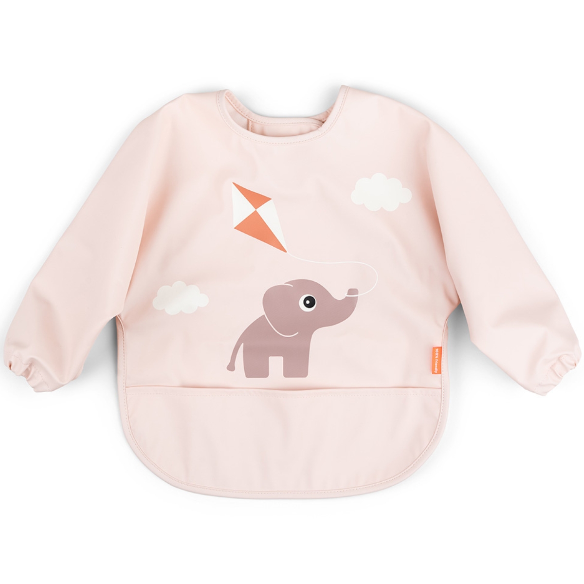 Done by deer - Bavoir à manches avec poche Playground rose