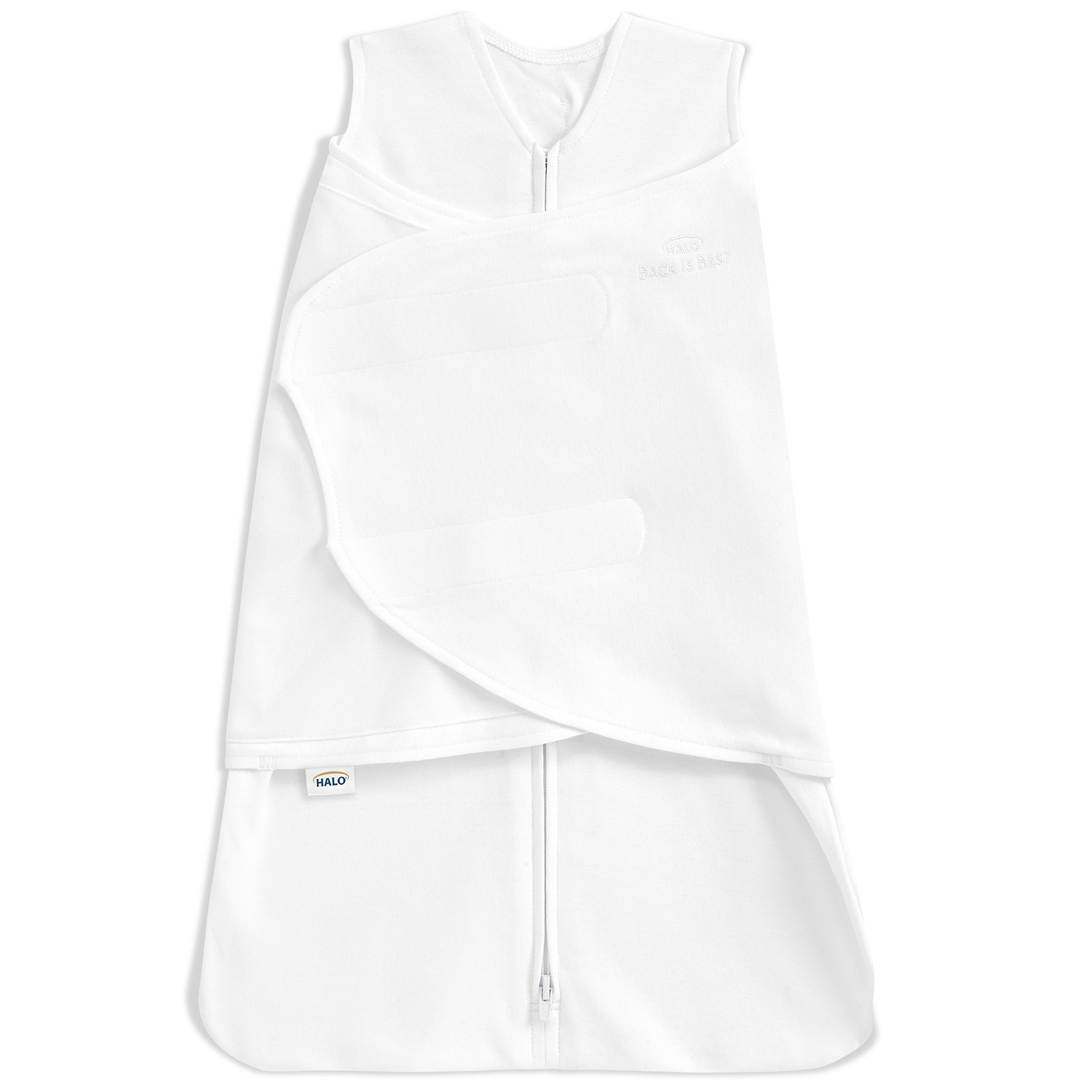 Couverture d'emmaillotage 3 en 1 SleepSack blanche TOG 1,5 (0-3 mois) (Halo) - Image 1