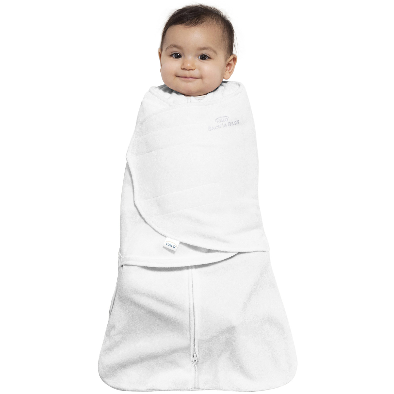 Couverture d'emmaillotage 3 en 1 SleepSack blanche TOG 1,5 (0-3 mois) (Halo) - Image 2