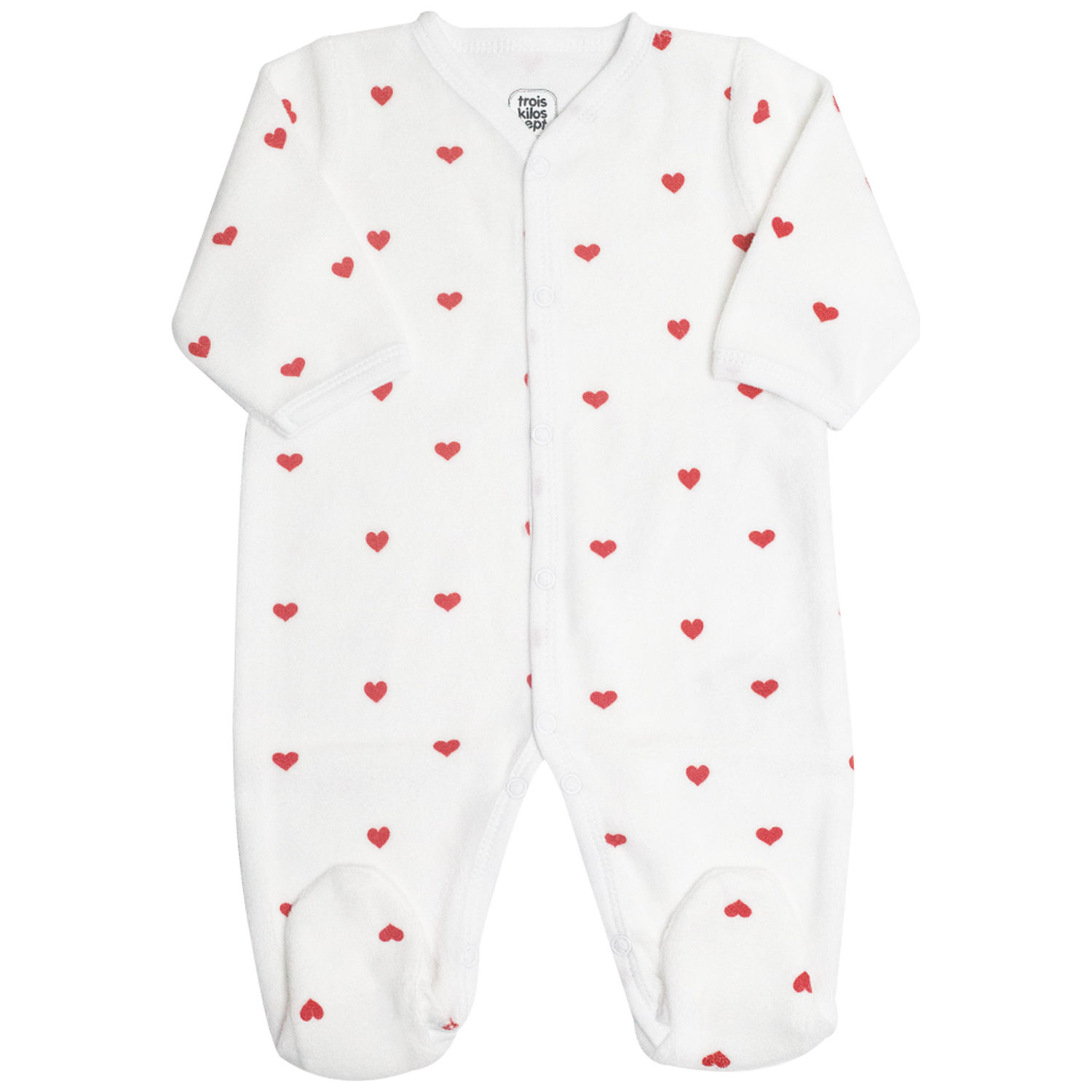 Pyjama Cœurs Rouges (3 mois)