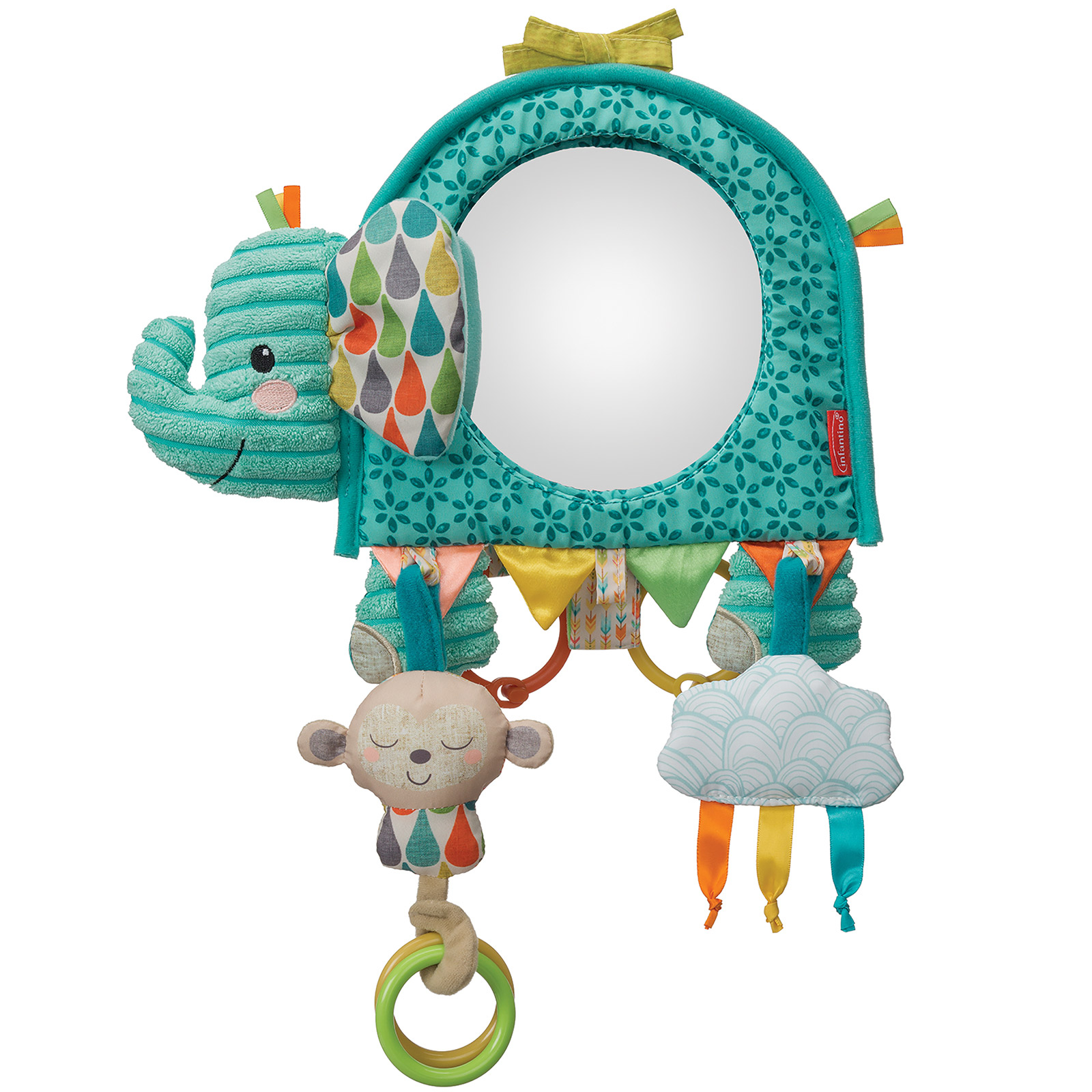 Jouet d'activités à suspendre éléphant miroir (Infantino) - Image 1
