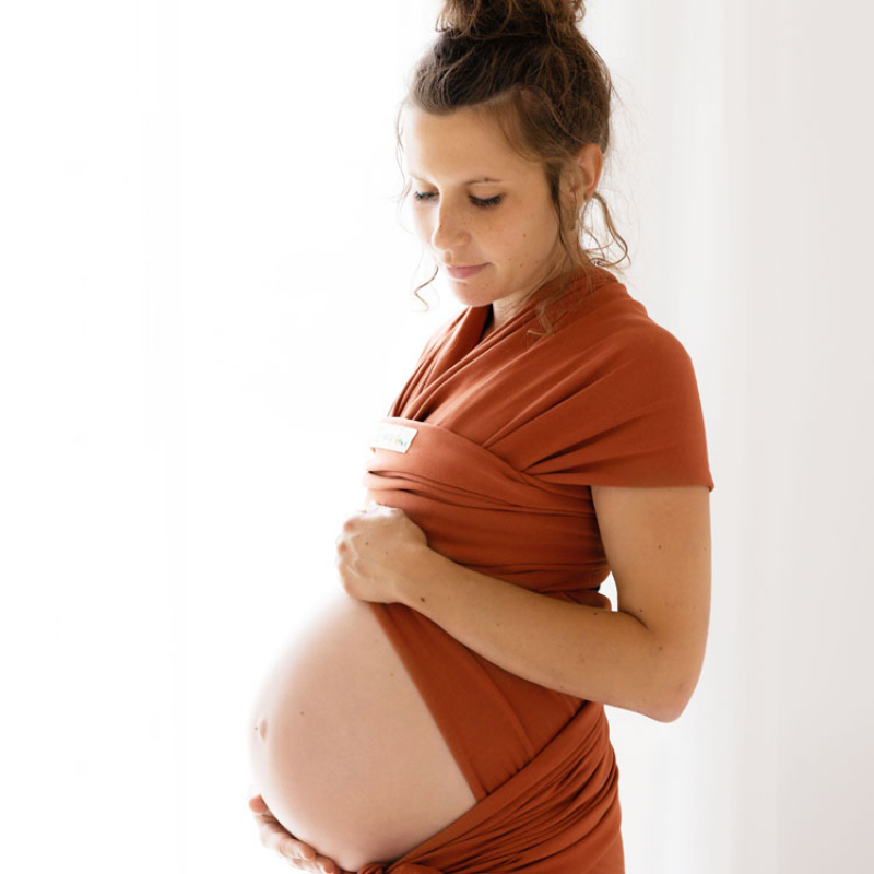 Echarpe de portage en coton bio Basic Fauve (Love Radius) - Image 8