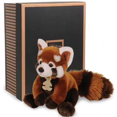 Histoire d'Ours - Coffret peluche panda roux Prestige (20 cm)