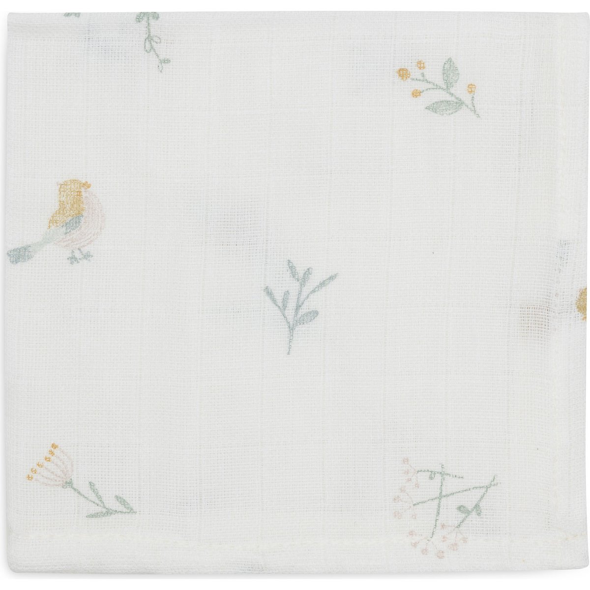 Lot de 3 mini langes en gaze de coton Lovely Birds (31 x 31 cm) (Jollein) - Image 5