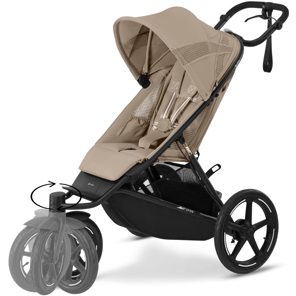 Poussette tout-terrain AVI SPIN Almond Beige (Cybex) - Image 3