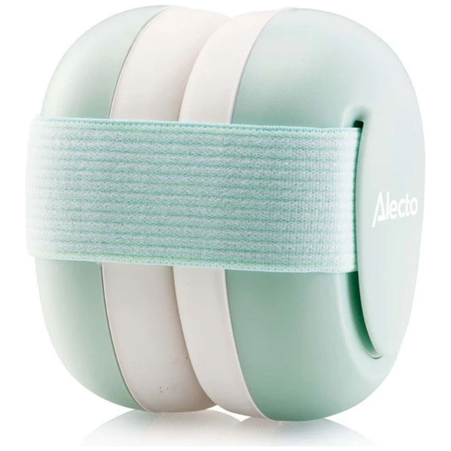 Alecto - Casque anti-bruit pour bébés Blanc-Vert menthe