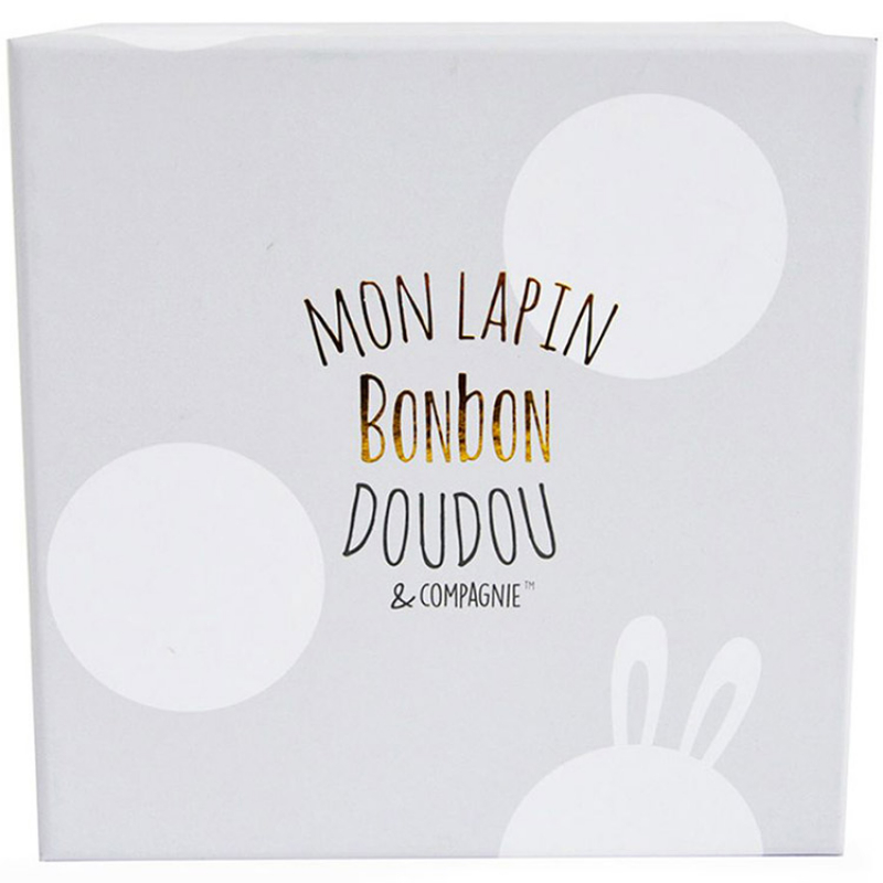 Coffret chaussons de naissance lapin hochet beige (taille 16-18) (Doudou et Compagnie) - Image 5