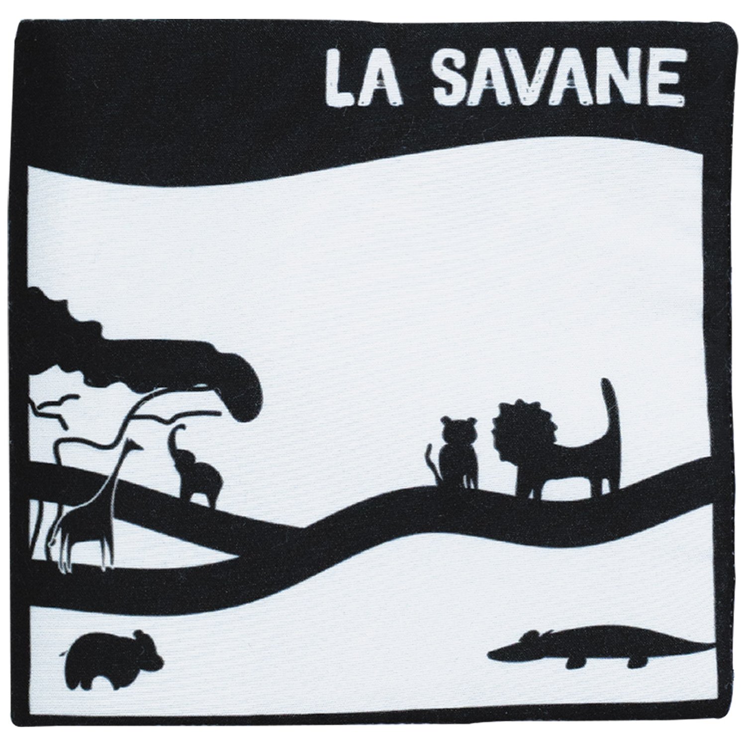 Trois Kilos Sept - Livre noir et blanc en tissu Tam Tam