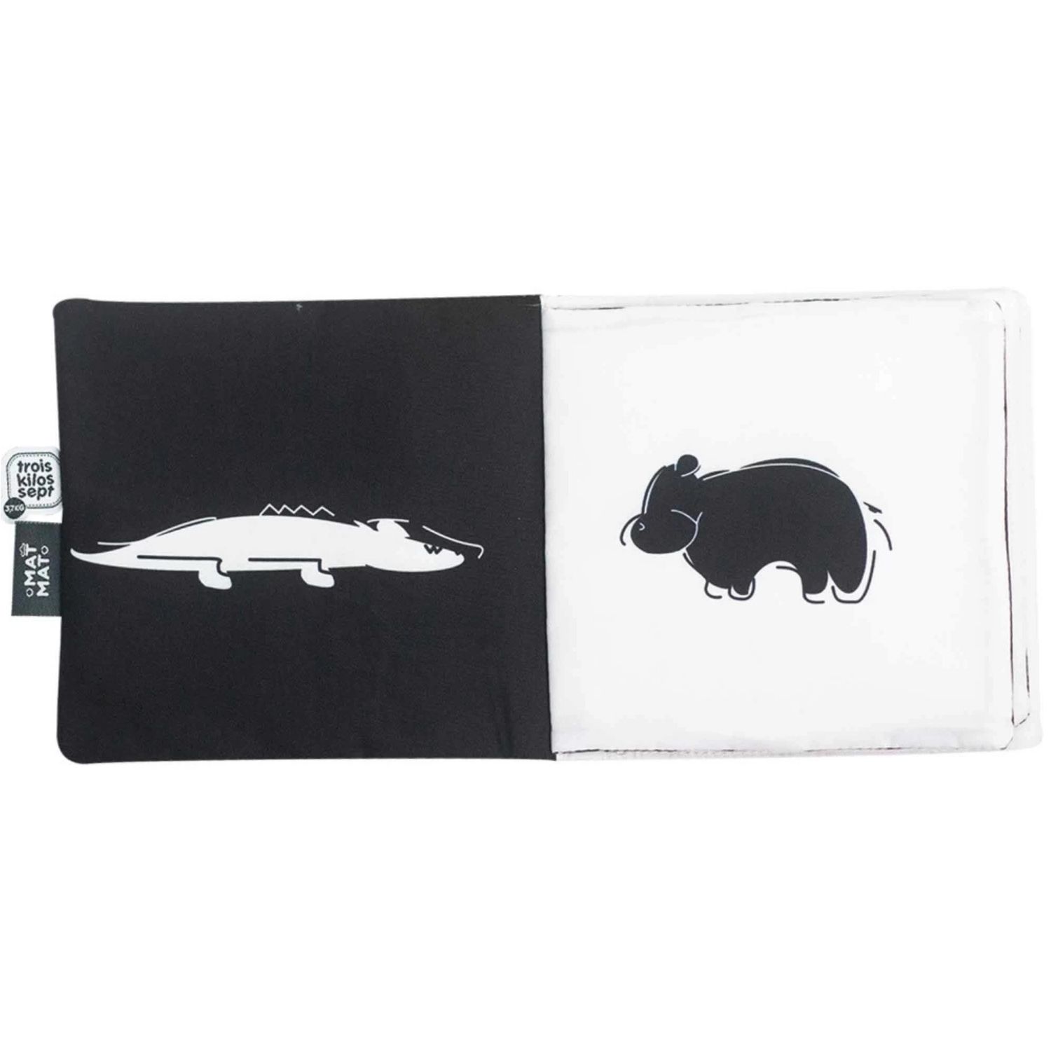 Livre noir et blanc en tissu Tam Tam (Trois Kilos Sept) - Image 2