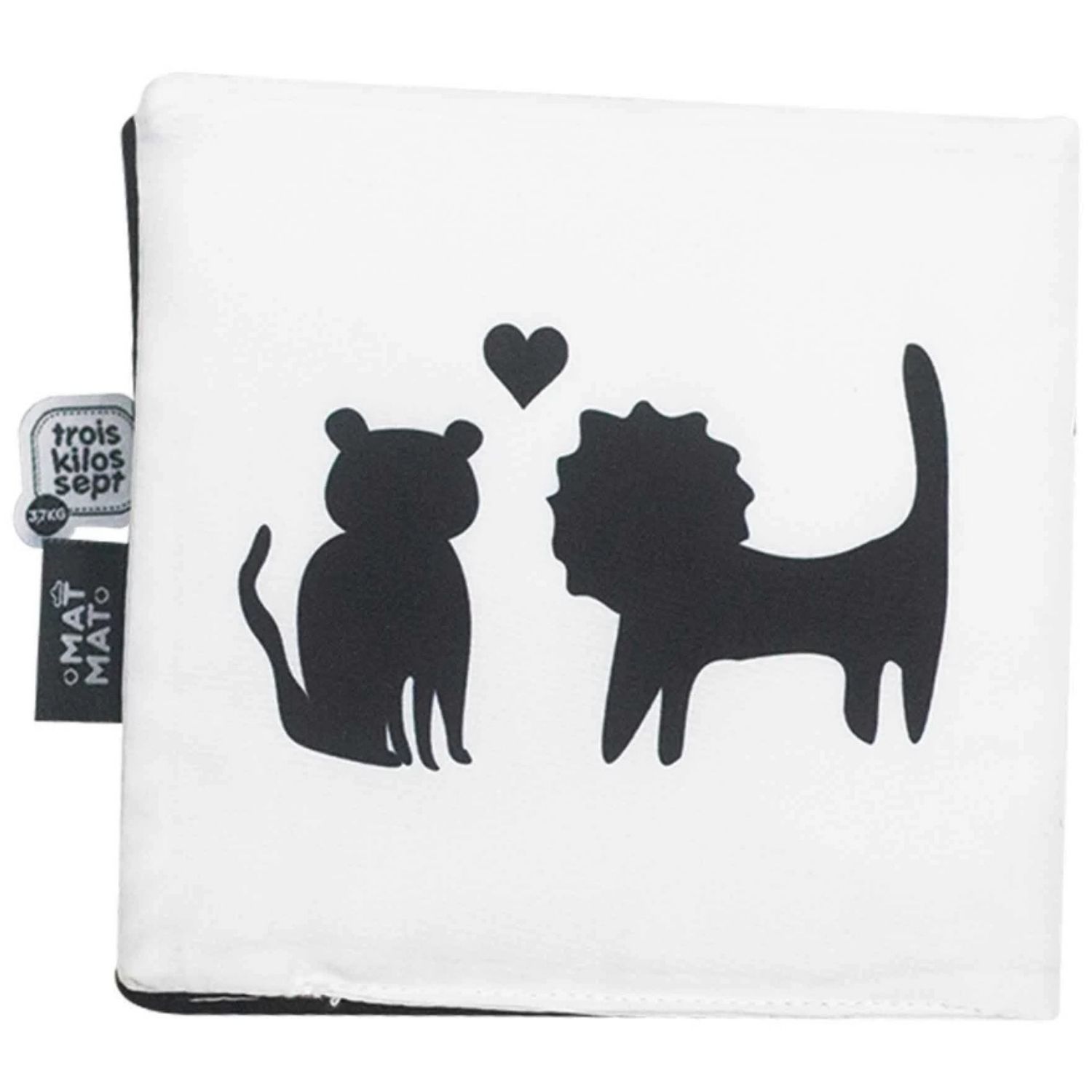 Livre noir et blanc en tissu Tam Tam (Trois Kilos Sept) - Image 1