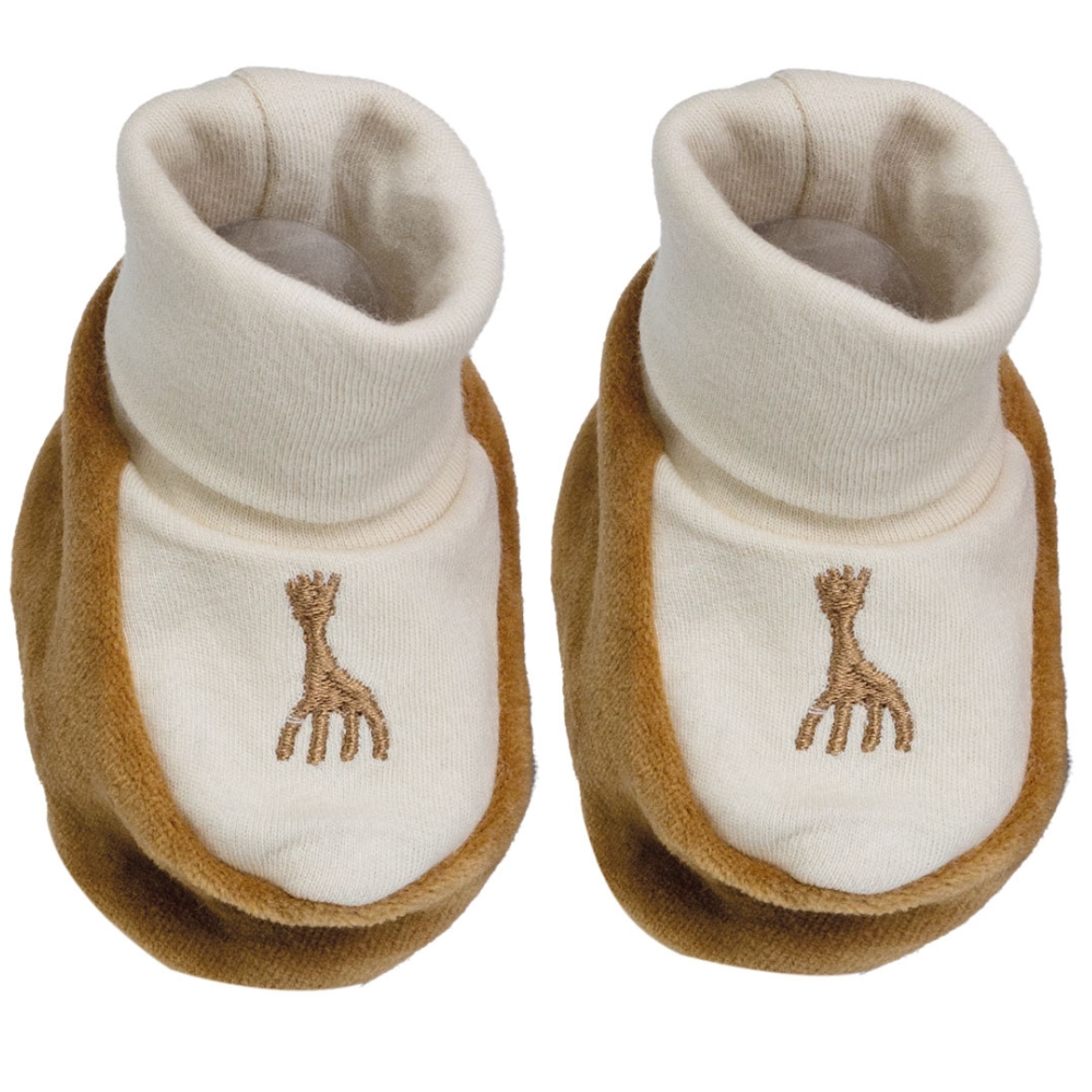 Trois Kilos Sept - Chaussons Sophie la girafe Camel (1-3 mois)