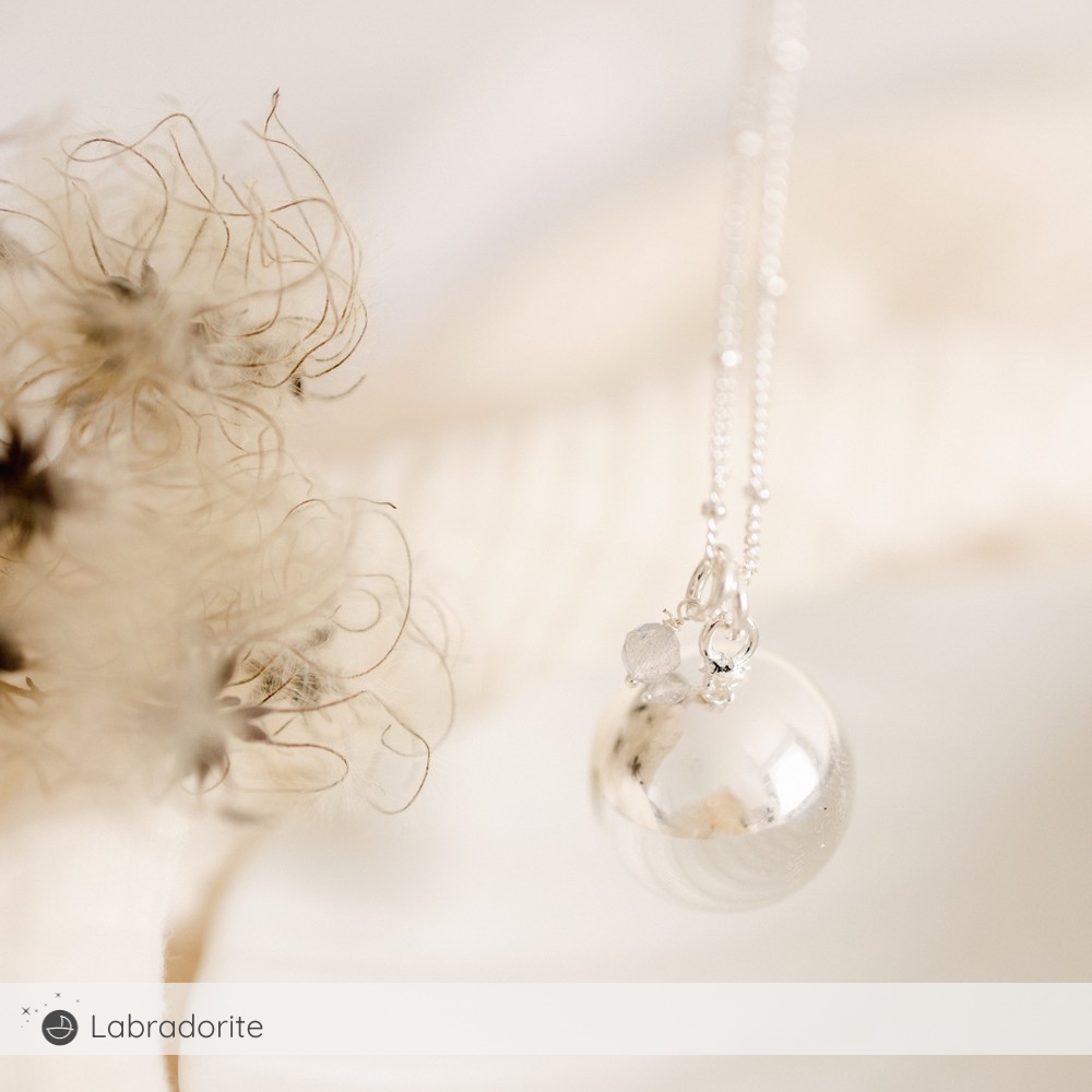 Bola de grossesse Equilibre chaîne personnalisable (plaqué argent 925) (Pleine Lune) - Image 4