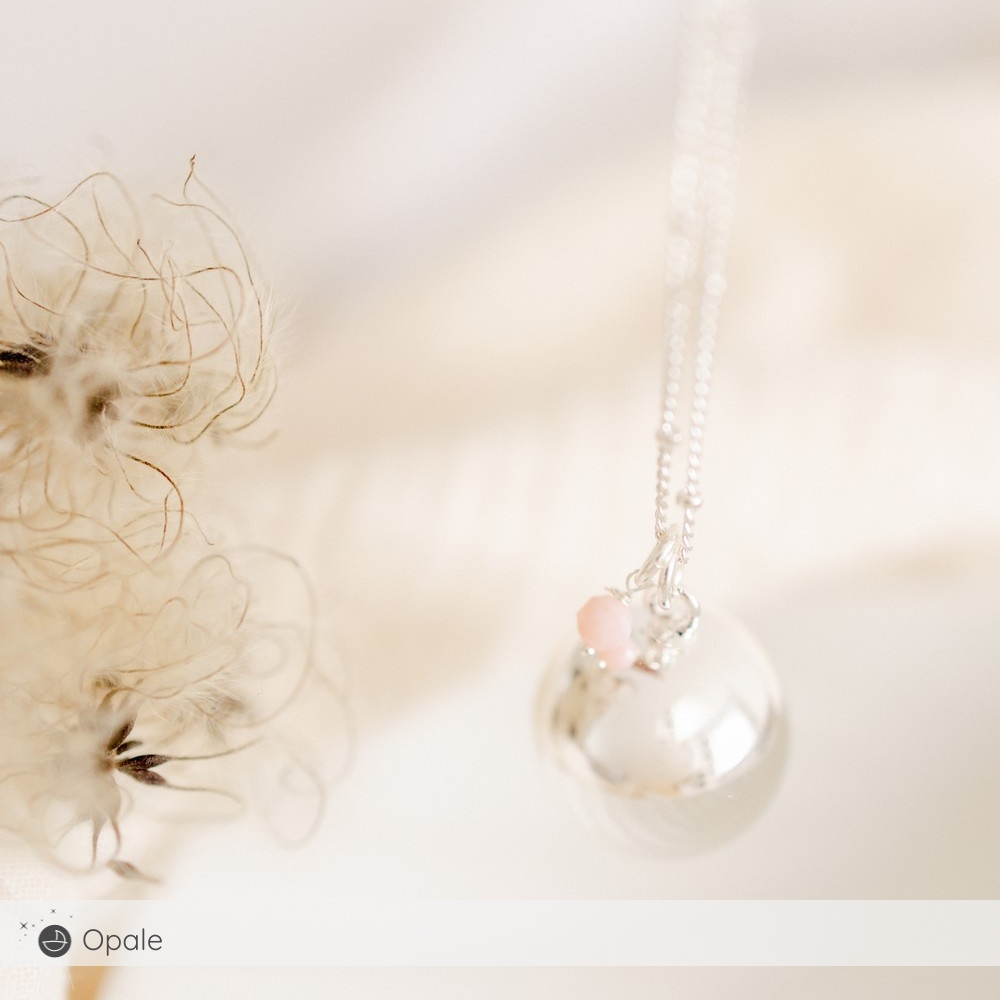 Bola de grossesse Equilibre chaîne personnalisable (plaqué argent 925) (Pleine Lune) - Image 6