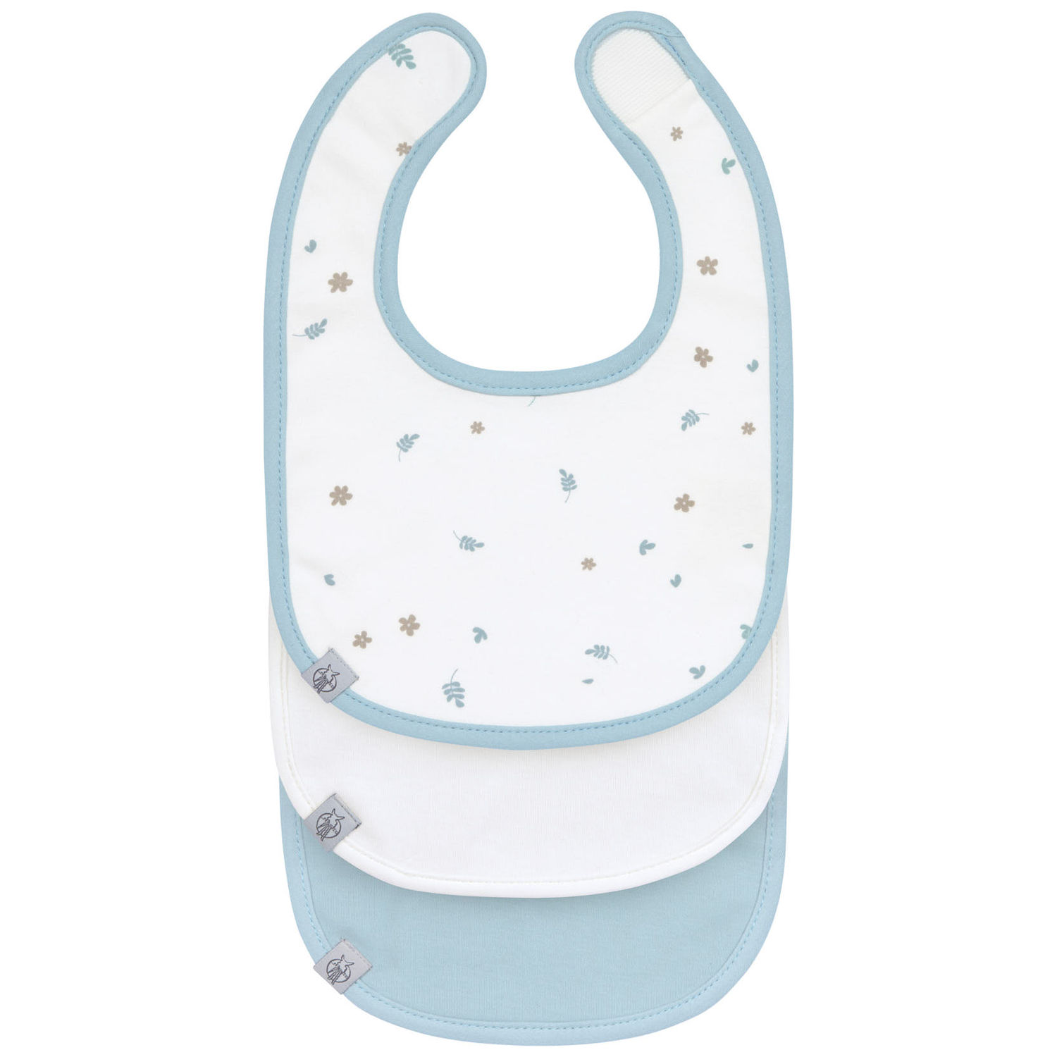 Lot de 3 bavoirs naissance Floral