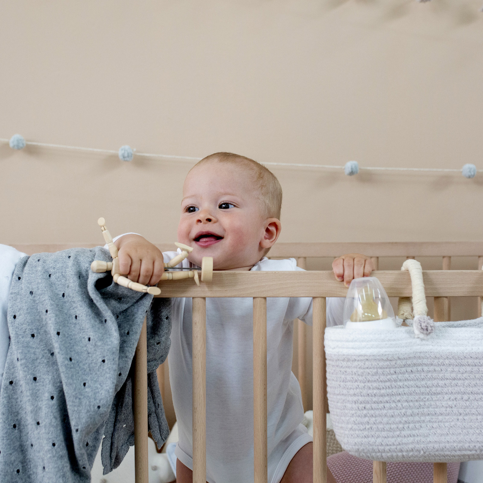 Panier de rangement Maria beige (10 x 25 x 12 cm) (Lorena Canals) - Image 2