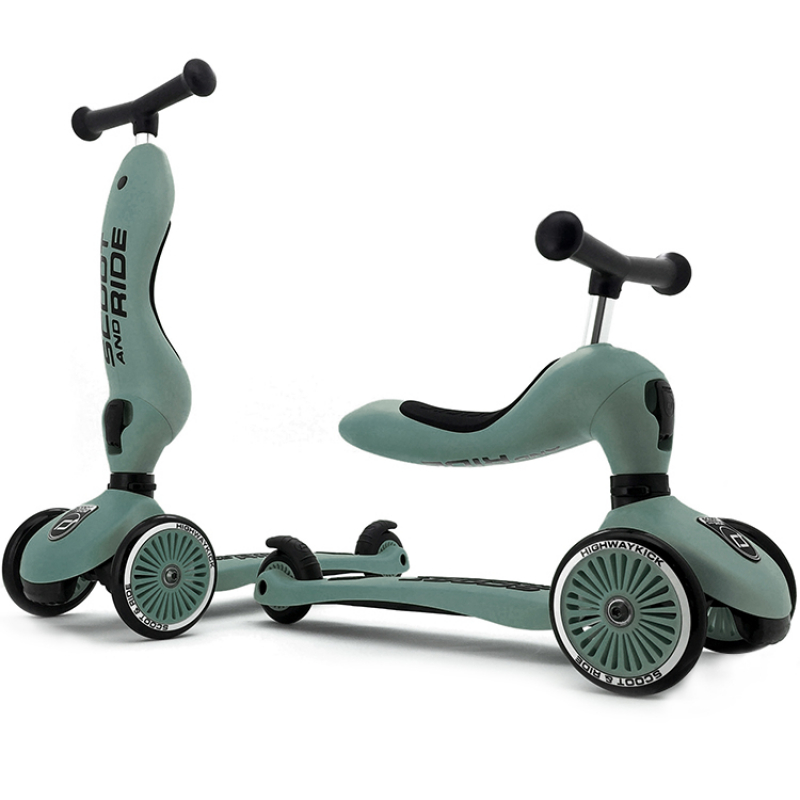 Scoot And Ride - Porteur évolutif en trottinette Highwaykick 1 vert forêt - Reconditionné