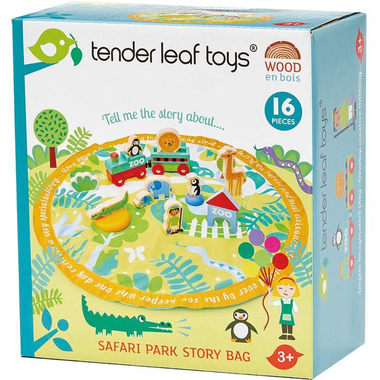 Figurines Parc safari dans un sac de rangement (Tender Leaf) - Image 2