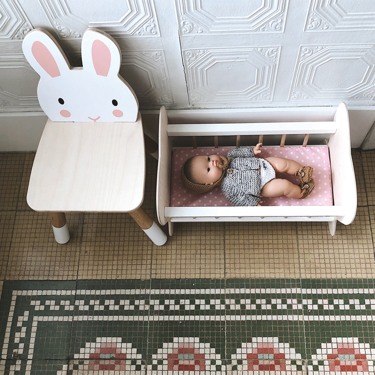 Chaise enfant lapin en bois (Tender Leaf) - Image 4