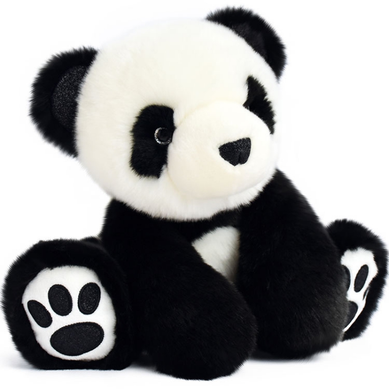 Animal en peluche Doudou et Compagnie So Chic Panda Noir 25 cm