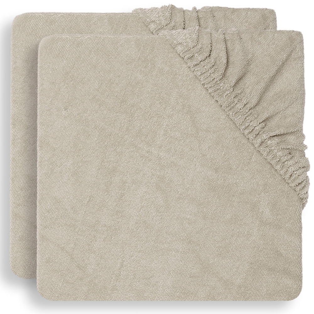 Jollein - Lot de 2 housses de matelas à langer en éponge Nougat (50 x 70 cm)
