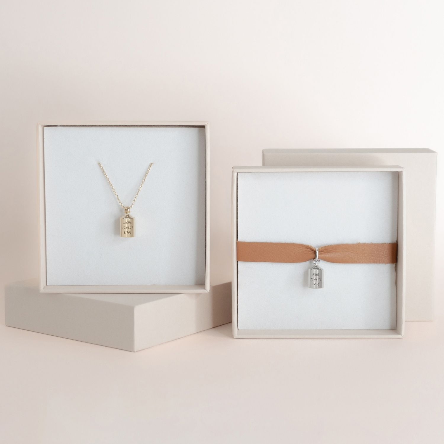 Mon Petit Poids - Coffret collier Maman et bracelet Papa (plaqué or - argent rhodié)