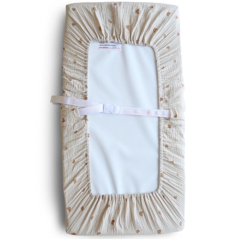 Housse de matelas à langer en coton bio Rainbows (72 x 48 cm) (Mushie) - Image 5