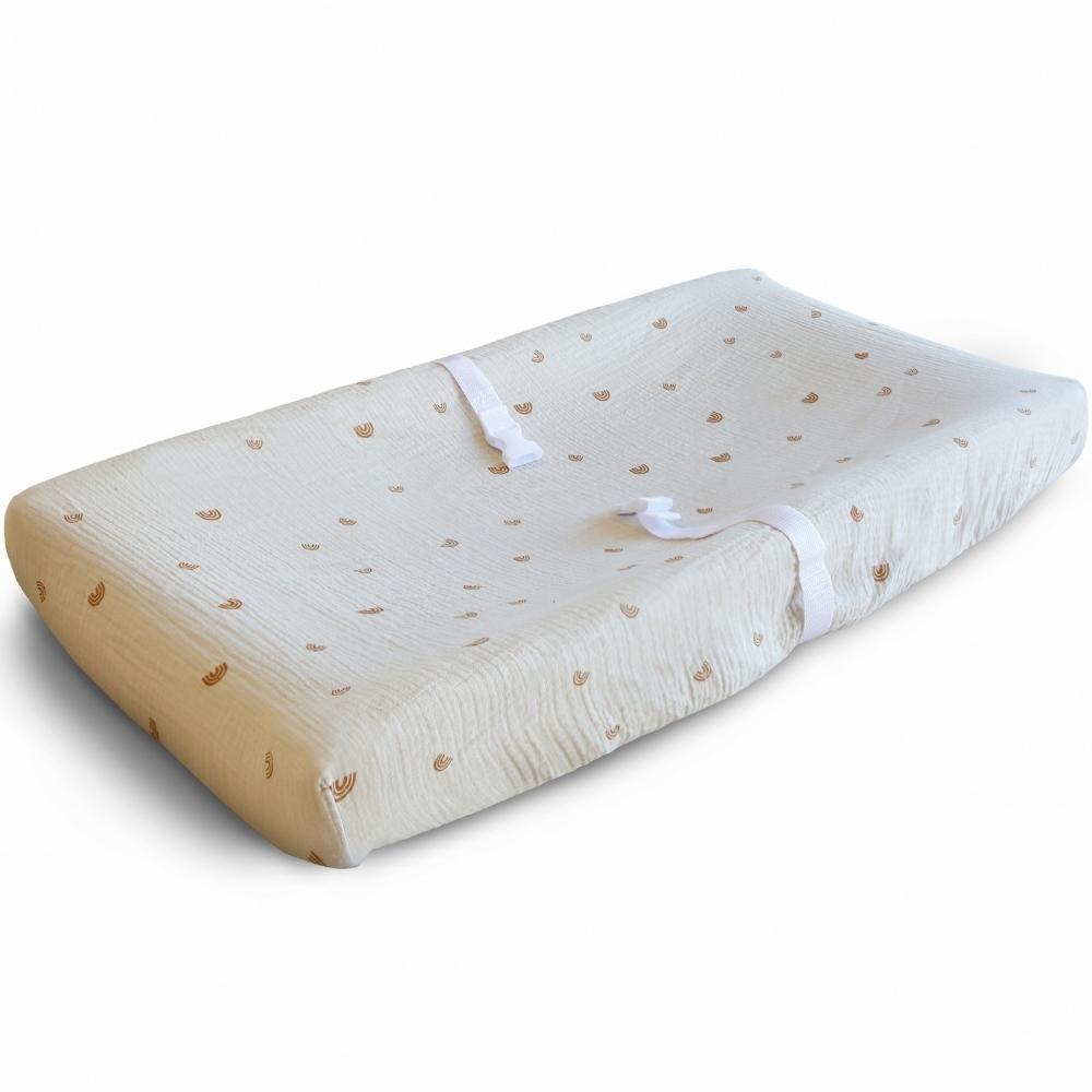 Housse de matelas à langer en coton bio Rainbows (72 x 48 cm) (Mushie) - Image 6