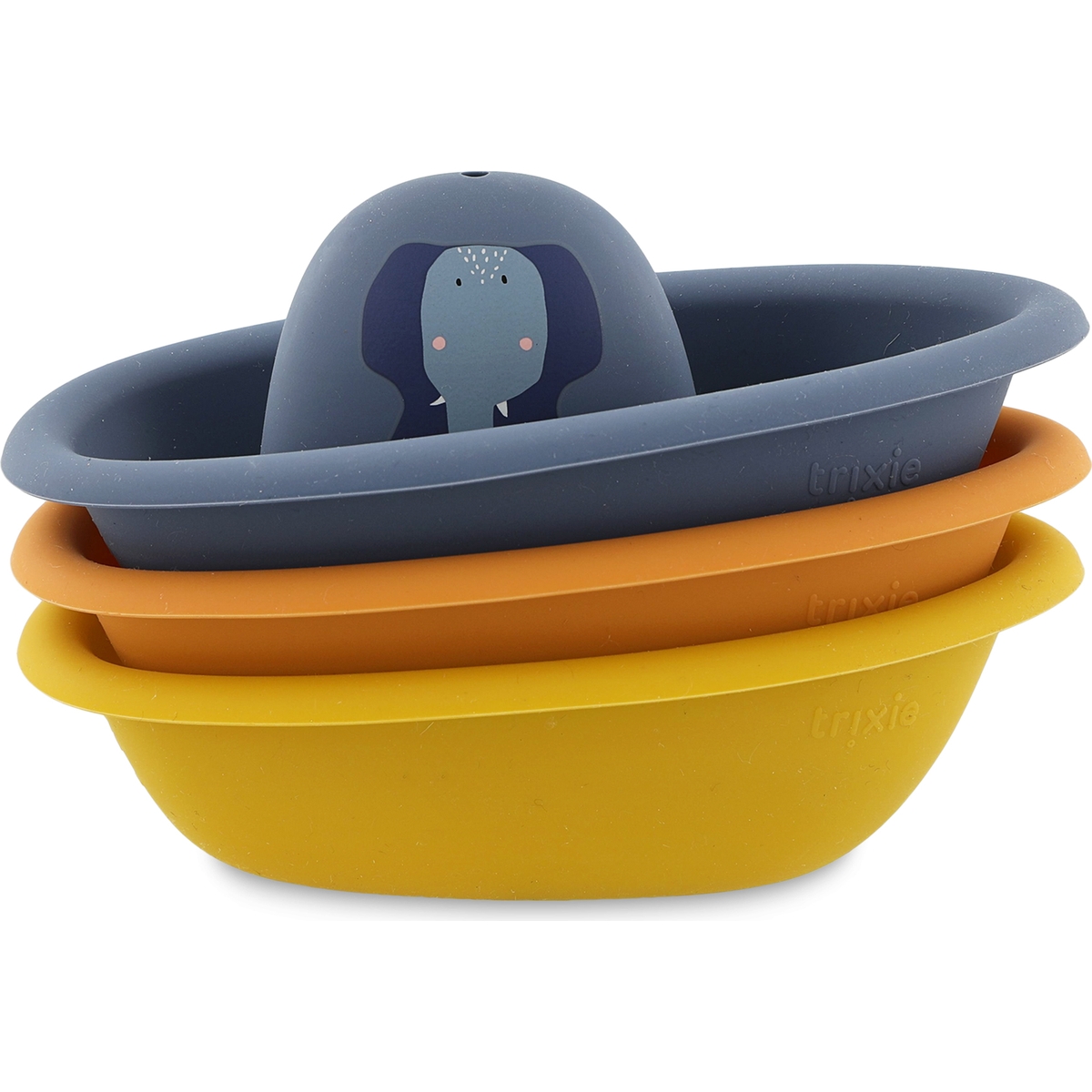 Trixie - Jouets de bain bateaux empilables All animals (3 pièces)