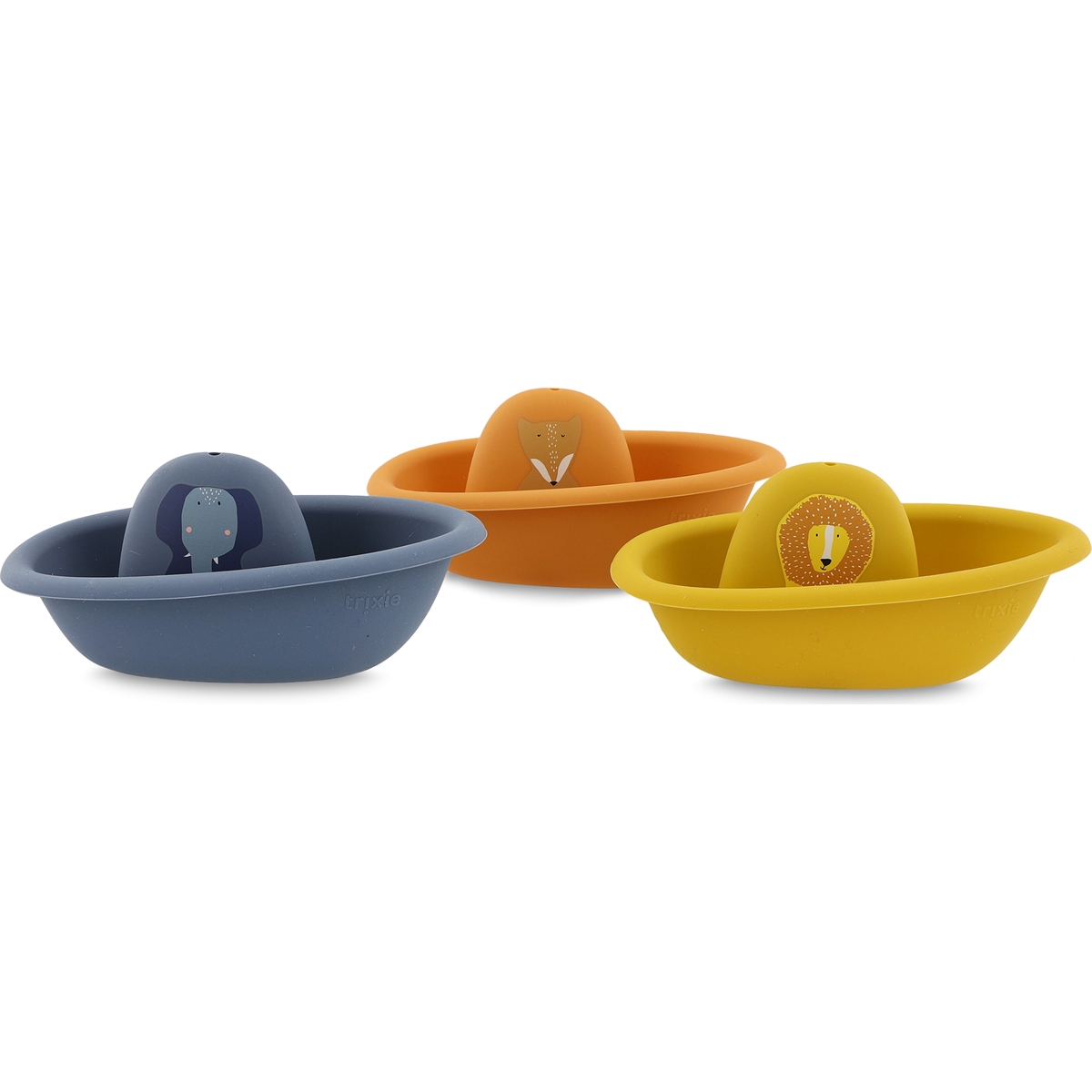 Jouets de bain bateaux empilables All animals (3 pièces) (Trixie) - Image 1