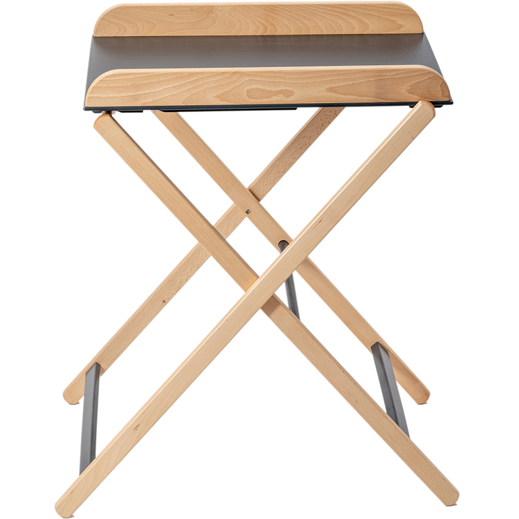 Table à langer pliante Jade bois massif hybride anthracite (Combelle) - Image 6