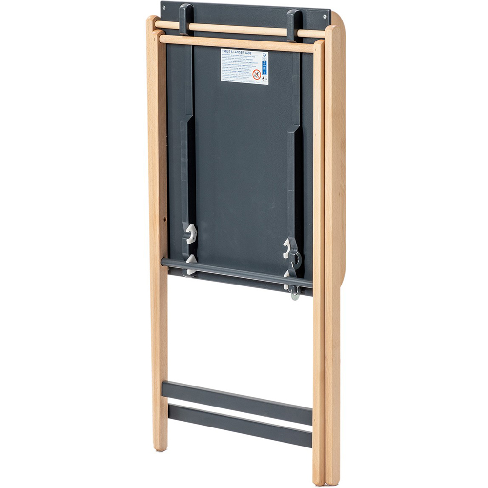 Table à langer pliante Jade bois massif hybride anthracite (Combelle) - Image 9