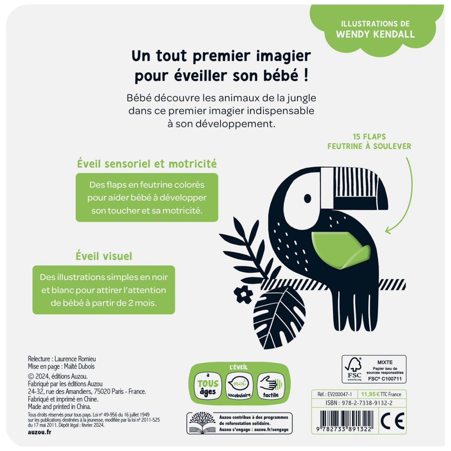 Livre Mes premiers flaps Les animaux de la jungle (Auzou Editions) - Image 1