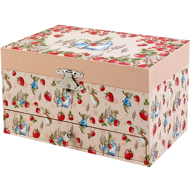 Boîte à bijoux musicale Fraises Pierre Lapin