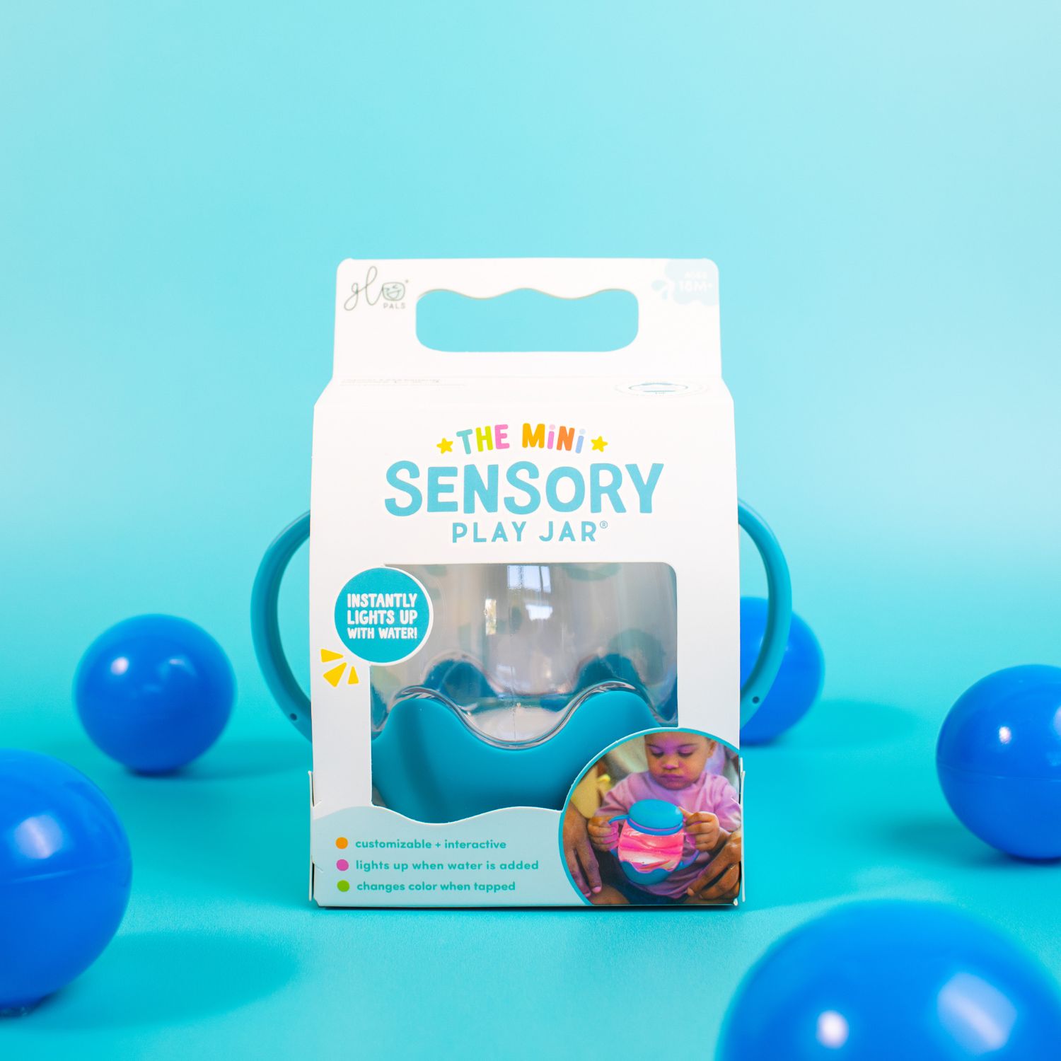 Mini jarre sensorielle bleu (Glo Pals) - Image 3